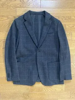 【超美品】ユニクロ テーラードジャケット グレーチェック柄