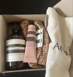 Aesop ハンドソープ&ハンドクリーム セット【コットンバック付き】