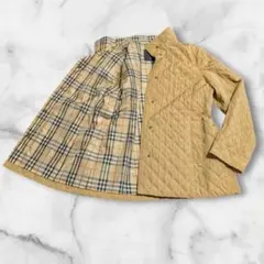 美品バーバリー キルティングジャケットノバチェック英国製 Lイルミネーション雪冬