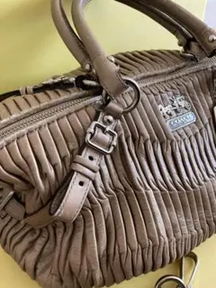 【美品】COACHコーチ ギャザー マディソンレザー 2WAYショルダーバッグ