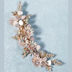 エレガントな花のヘッドドレス　1個　カジュアル　エレガント　個性的　ウエディング