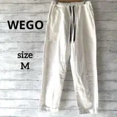 【ウィゴー】WEGO カジュアルパンツ M 白 デニム ストレート 綿 お洒落のサムネイル