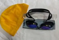 子供用水泳キャップとゴーグルセット Lサイズ