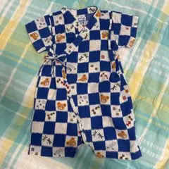 美品　ミキハウス　mikihouse ベビー甚平 Mサイズ 70〜80