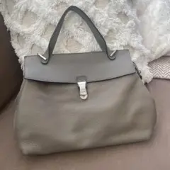 美品✨NICOLI グレー レザーハンドバッグ✳︎最終価格のサムネイル