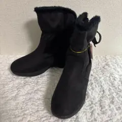 新品タグ付き✨【S】SHealthy Menu ふわふわ裏ボア ショートブーツ黒