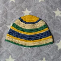 ビーニー　ニット帽子　ハンドメイド　メンズ　レディース　かぎ針編み