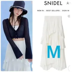 新作新品♥️スナイデル Sustainableプリーツティアードスカート✨ WHT