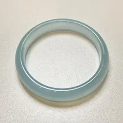 【極美・高透明度・シラー】天然瑪瑙 バングル 53.9mm メノウ スカイブルーのサムネイル