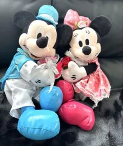 【匿名配送‼️】Disney ミッキーミニー　ペアぬいぐるみ　電報　ディズニー