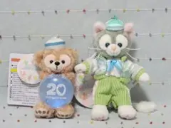 最新❤️ 20周年 カラフルハピネス ぬいぐるみバッジ チャーム ディズニーシー