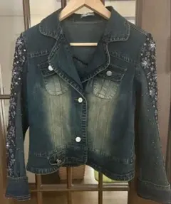 fabulousビーズ刺繍デニムジャケット