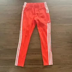 極美品　アディダス　トラックパンツ　Mサイズ　赤×白