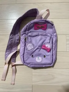 メゾピアノ　バッグ　ボディバッグ　リュック　パープル　美品