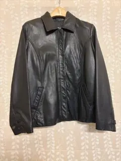 EDDIE BAUER 羊革レザーブラックジャケット　90s