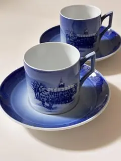 未使用 ロイヤルコペンハーゲン　カップ&ソーサー 1992年製 2個 1級品