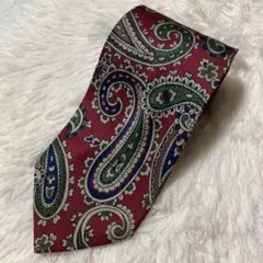 Burberrys バーバリー ネクタイ ペイズリー柄 シルク100% 赤