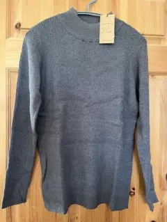 グレー LL-3L 長袖ニットセーター