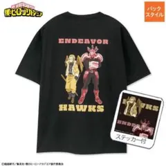 僕のヒーローアカデミア　ステッカー付き　Ｔシャツ　ホークス＆エンデヴァー　3L