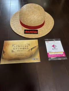 【新品未使用】ルフィの麦わら　豪傑共の新時代 BANDAI 田中帽子店 ワンピース ルフィの麦わら 豪傑共の新時代 首ひも付き