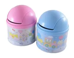 着払い　サンリオキャラクターズ　ミニゴミ箱　ピンク　水色　２個セットのサムネイル