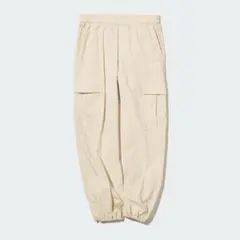 訳あり！UNIQLO イージーカーゴパンツ〔M〕ジョガー ゴム ベージュ 春夏秋