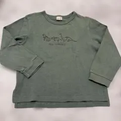 petit main 恐竜刺繍 薄手トレーナー 110