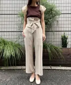 【美品】MAJESTIC LEGON レディコンシャストップス Mサイズブラウン