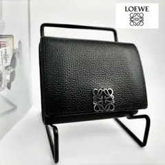 LOEWE ロエベ　アナグラム　トライフォールドウォレット　Ｗホック　三つ折り