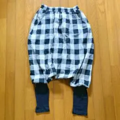 SCOLAR サルエルパンツ　チェック柄