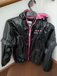 【HEAD】ブラック♥CUTE GIRL ♥ハート刺繍ナイロンジャケット