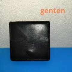 genten　レザーコインケース　黒