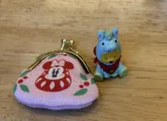 新品未使用　シークレットがま口　ミニー　フィギュア　ブルー　プーさん