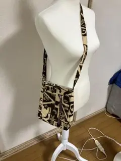【手作り】1点物　幾何学模様のショルダーバッグ