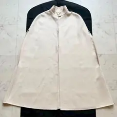 VALENTINO Vロゴ金具 アンゴラ混ダブルフェイス ケープコート