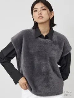 PLST 今期フェザーヤーンコクーンベスト Mサイズ