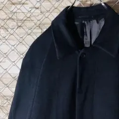 ベルタボーノ カシミヤ100% ステンカラーコート 黒 L〜XL相当