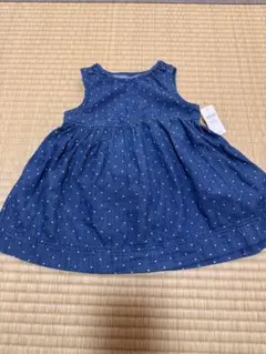 GAP baby 90cm 18-24month ドット柄デニムワンピ