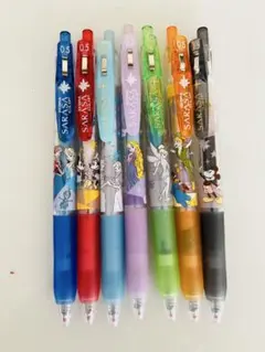 新品 かわいい　ディズニーデザイン SARASAボールペン 7本セット