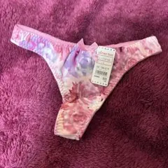 エメフィールショーツTバック花柄ピンクL