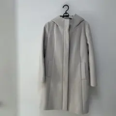 UNTITLED アンタイトルフーデットコート グレージュ系　クリーニング済み