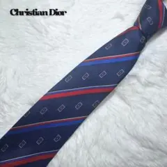 Christian Dior ストライプ 小紋柄 ネクタイ 美品