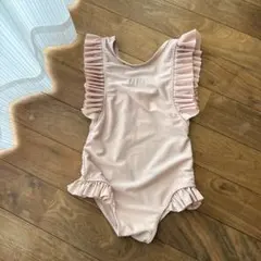 フリル付きピンク水着 120cm