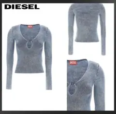 DIESEL 2025SS ハイネック ノースリーブニット シルバー 新品未使用
