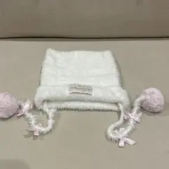 マリーちゃん ニット帽 ニットキャップ 白 ディズニー　カチューシャ