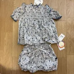 新品　tete a tete 花柄ブラウス　ショートパンツ 80
