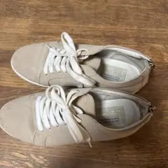 バックジップ スニーカー ベージュのサムネイル