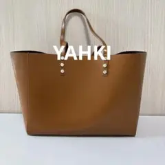 最終値下げ　YAHKI ブラウン トートバッグ スタッズ付き