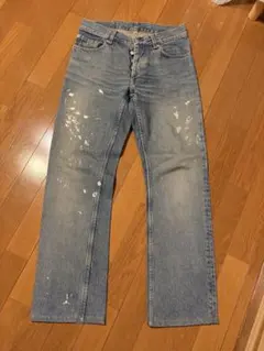 【デッドストック】 超希少 タグ付 ヘルムートラング 本人期 ペンキデニム 31 HELMUT LANG(ヘルムートラング) ペンキ加工デニムパンツ