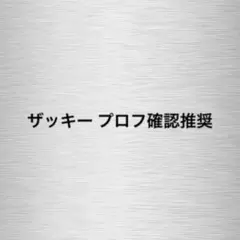 ザッキー プロフ確認推奨様　専用